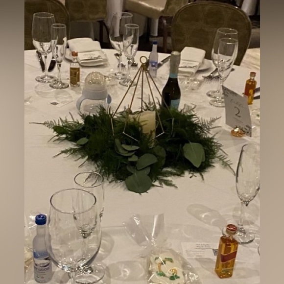 2 - Matte Gold Candle Holder W/Battery Operated Candle Can add Flowers  NWT - Picture 15 of 15